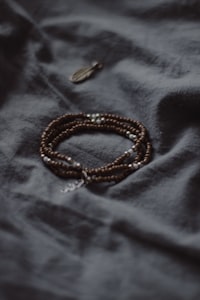 Obsidian Protection Mandala Bracelet