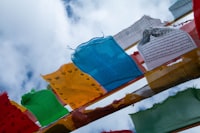 Serene Tibetan prayer flags