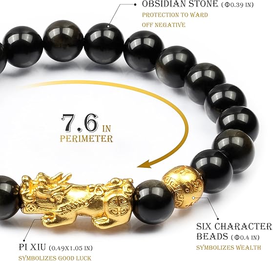 Obsidian bracelet thumbnail 3