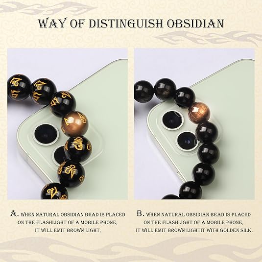 Obsidian bracelet thumbnail 5